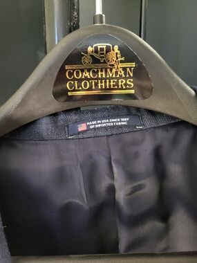 Hart Schaffner Marx Navy Blue Blazer Label Detail